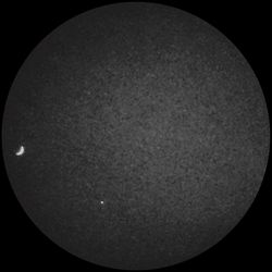 Low angle view of moon at night