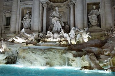 Water flowing through rocks