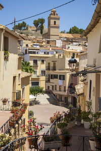 A picturesque street in the mediterranean village of polop, alicante, 