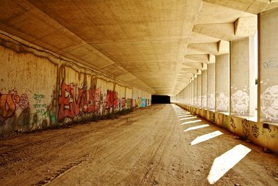 Empty corridor of building