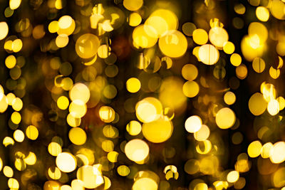 Defocused image of illuminated lights