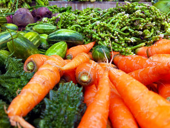 Close-up of vegetables in market