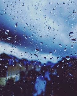 Water drops on glass window