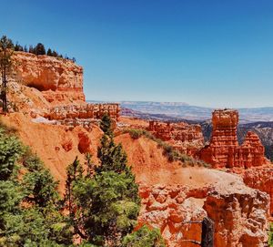 View of rock formations against sky
