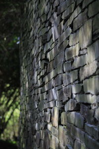 Close-up of stone wall