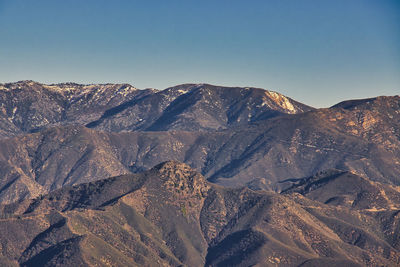 Scenic view of dramatic landscape against clear sky