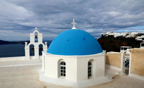 Church against cloudy sky