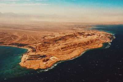 Aerial view of a sea