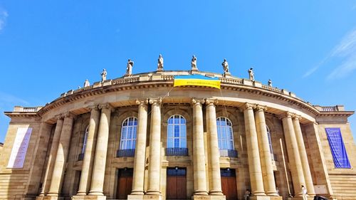 Low angle view of historical building against sky