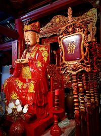 Statue of buddha in building