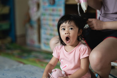 Portrait of cute baby girl