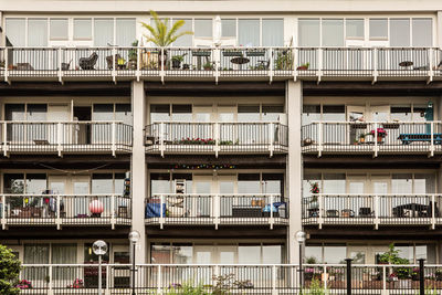 Full frame shot of residential building in city