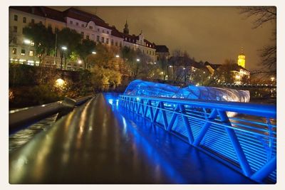 Illuminated city at night