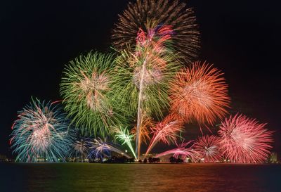 Low angle view of firework display