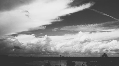 Scenic shot of clouds over calm sea