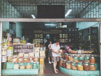 Full frame shot of market stall