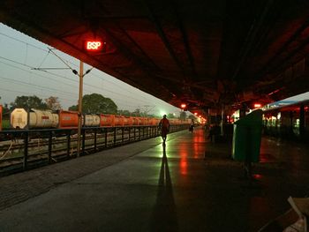 Railroad station platform