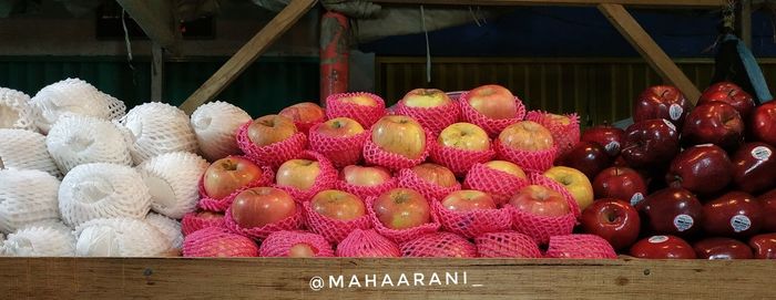 Various fruits for sale at market stall