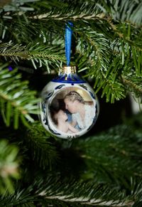 Close-up of christmas decoration on tree