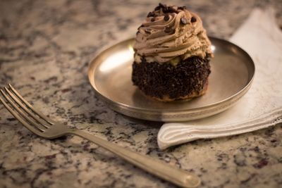 Close-up of cake on table