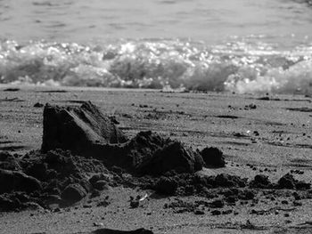 Waves on shore at beach