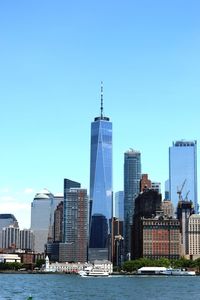 View of buildings in city against sky