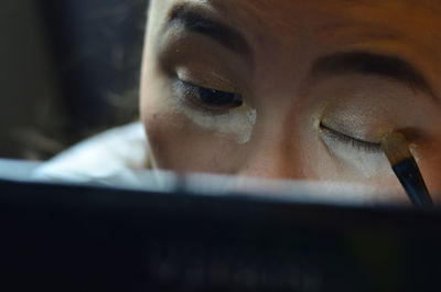 Close-up portrait of woman