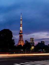 Tokyo tower at night