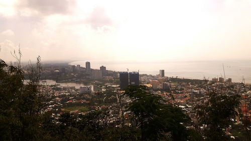 High angle view of cityscape