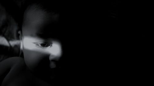 Close-up portrait of boy