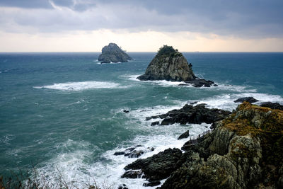 Scenic view of sea against sky