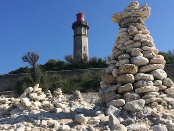 Lighthouse against clear sky