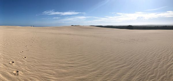 Scenic view of desert against sky