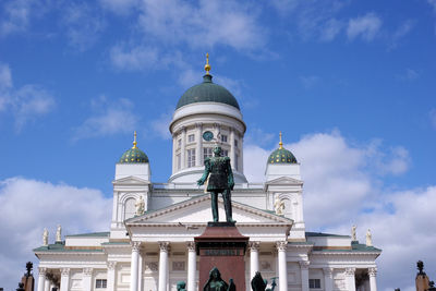 Low angle view of building against sky