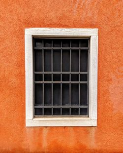Low angle view of window on building