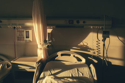 View of empty seats in bus