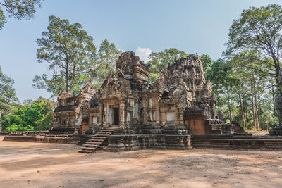 View of temple against trees