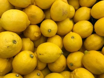 Full frame shot of lemons for sale at market