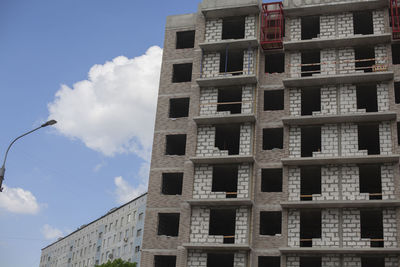 Low angle view of building against sky