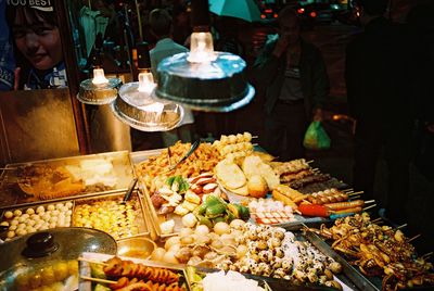 Street restaurant at night