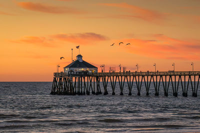 Beautiful california seascape. imperial beach pier, san diego california.