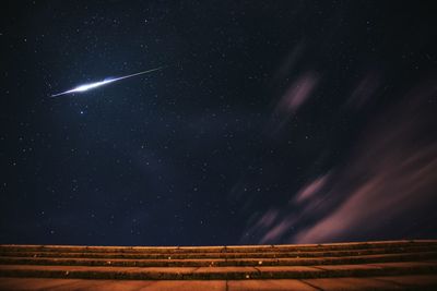 Scenic view of star field against sky at night
