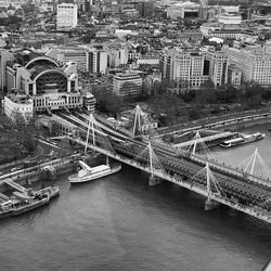 View of river in city