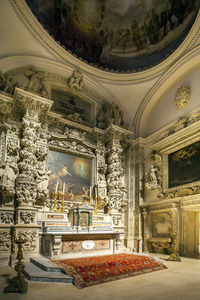 View of buddha statue in historic building