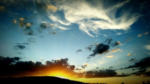 Scenic view of landscape at sunset