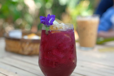 Close-up of drink on table