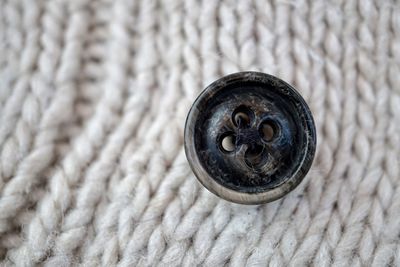 High angle view of black coffee on floor