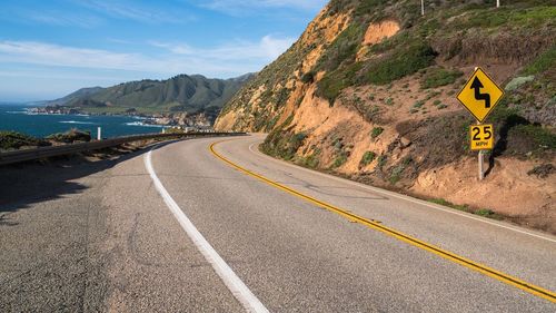 Empty road on mountain