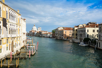 Grand canal amidst buildings against sky