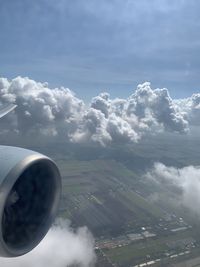 Airplane flying in sky